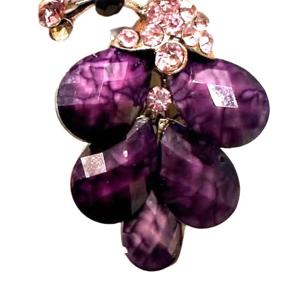 purple gemstone hair pin